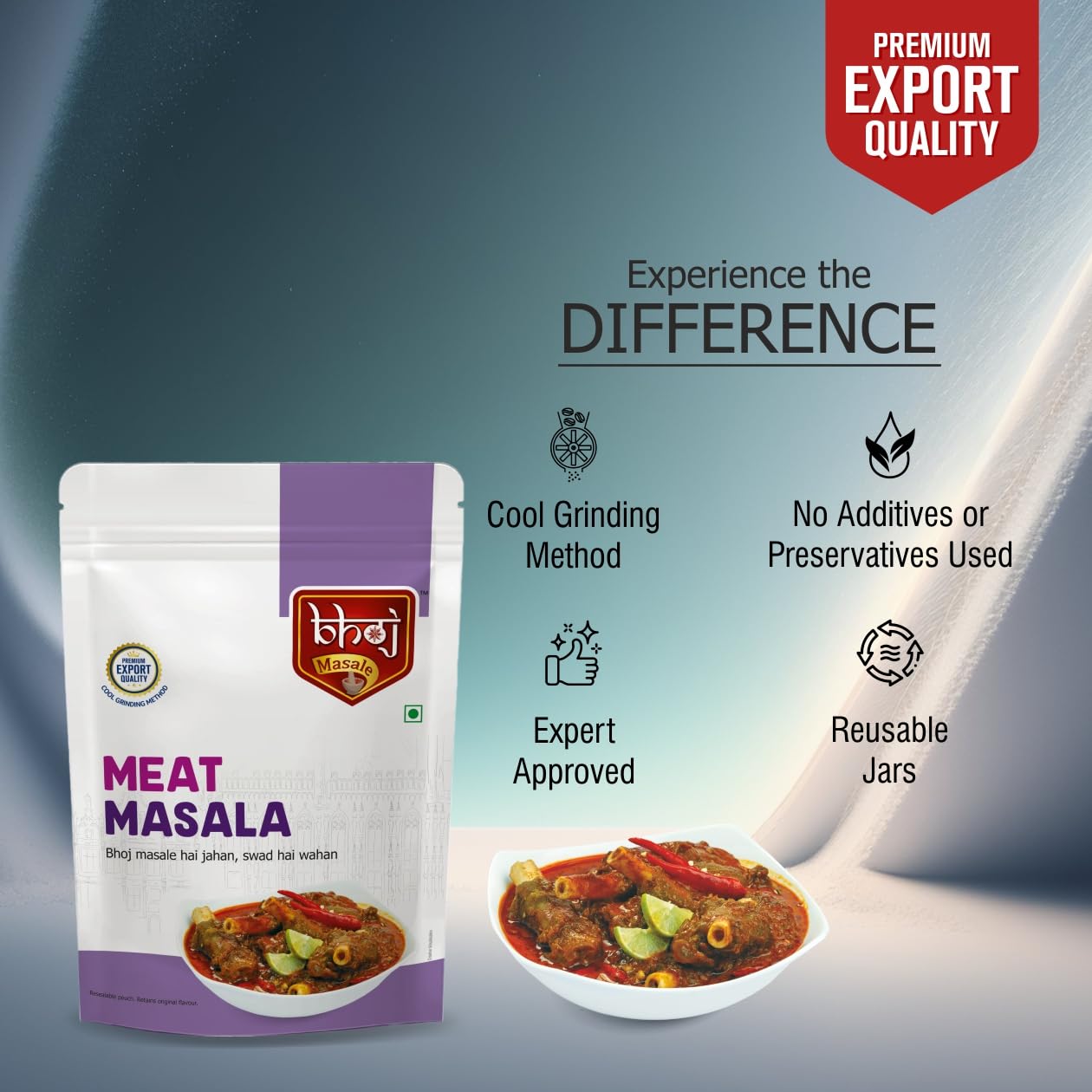 Bhoj Masale Meat Masala Powder 200GM | Traditionally Blended Authentic Natural | For Healthy Delicious & Flavourful Cooking | No Preservatives
