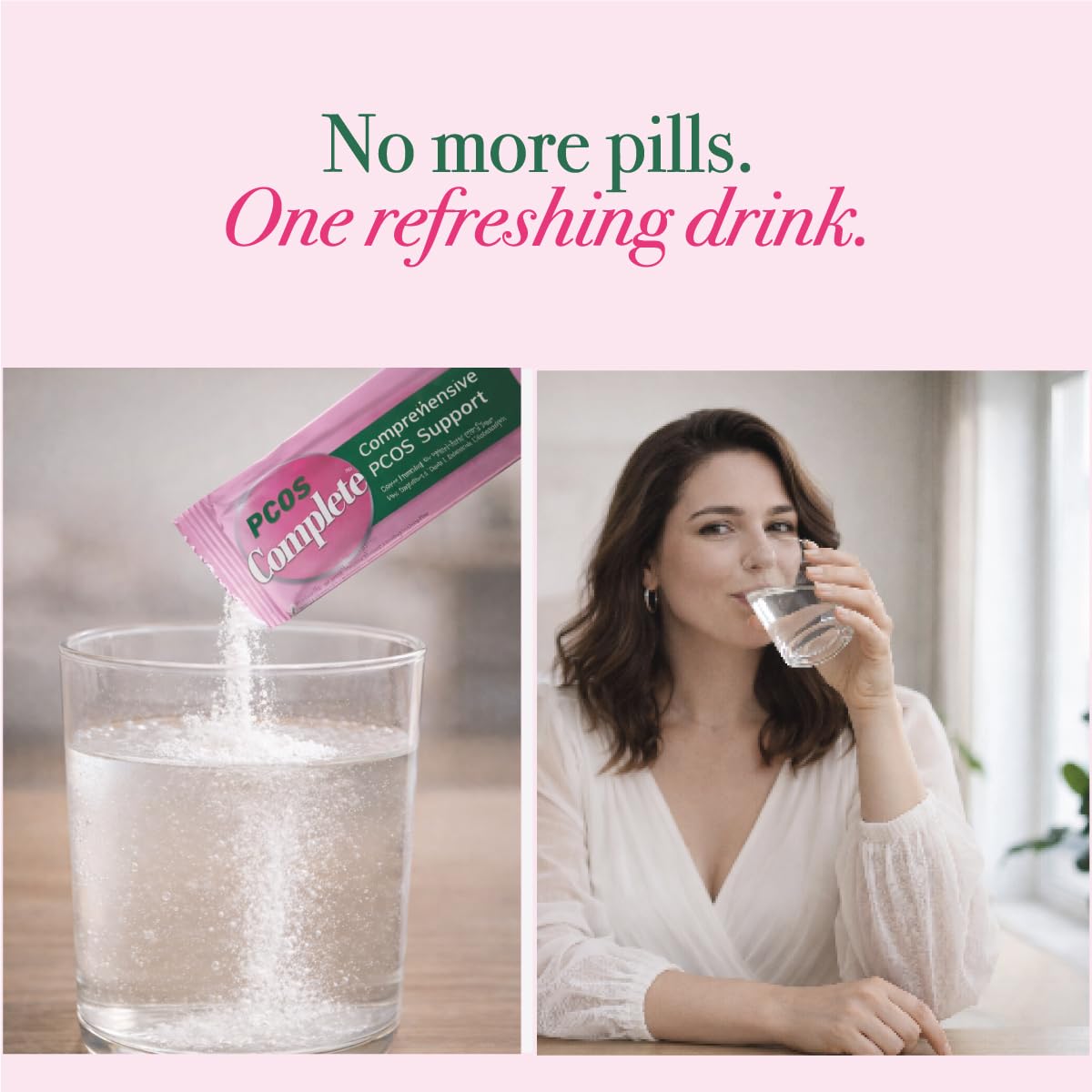 PCOS Complete™ | Myo-Inositol 2000mg, D-Chiro Inositol (40:1), NAC, CoQ10 | Weight Management, Hormonal Balance, Period Cycle, Skin & Hair | PCOS Supplement & PCOS Drink for Women | (Pack of 2)