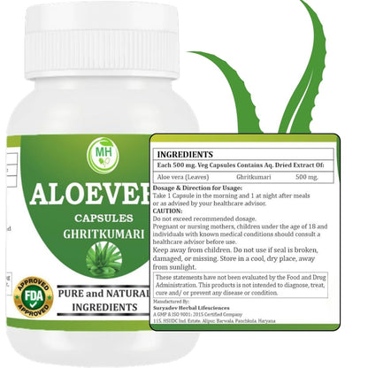 MORSAN'S ALOEVERA CAPSULES (COMBO PACK OF 2 X 60 VEG. CAPSULES)