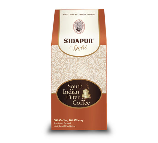 Sidapur - South Indian Filter Coffee Packet|Roasted & Ground|80% Coffee, 20% Chicory (200g)