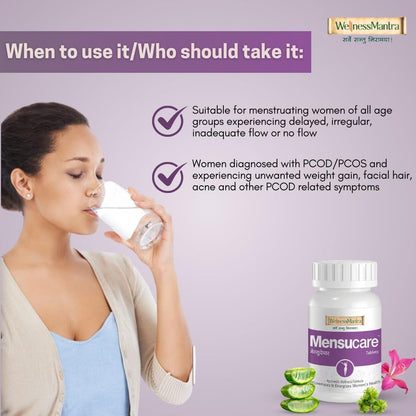 Wellness Mantra Mensucare|Ayurvedic 60 Tablets|To Regularize Menstruati- image 7