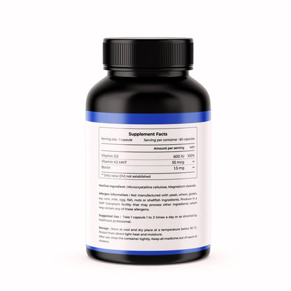 CITRUS NUTRACEUTICAL Vitamin D3 600IU with K2 MK7 55 mcg | For Bone, Calcium Absorption & Heart Health - 60 Veg Capsules
