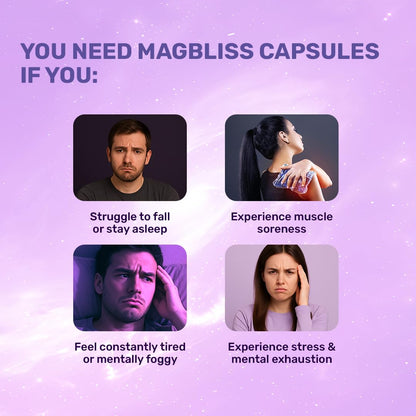 What’s Up Wellness MagBliss Magnesium Supplement| Magnesium Glycinate,Malate, Zinc & B6| Sleep, Cramps, Recovery, Nerve & Muscle Function| Men & Women| High Absorption & Clinically Proven| 60 Capsules