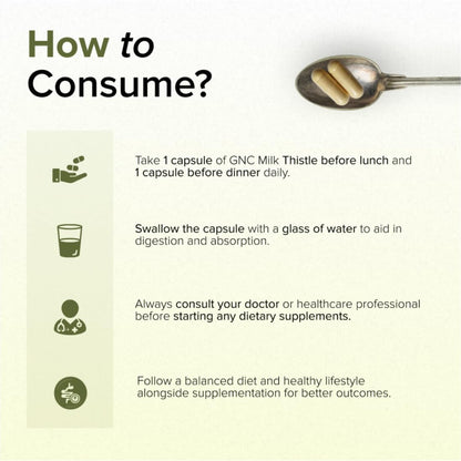 GNC Milk Thistle 250mg with 80% Silymarin | 60 Veg Capsules | Supports- image 5