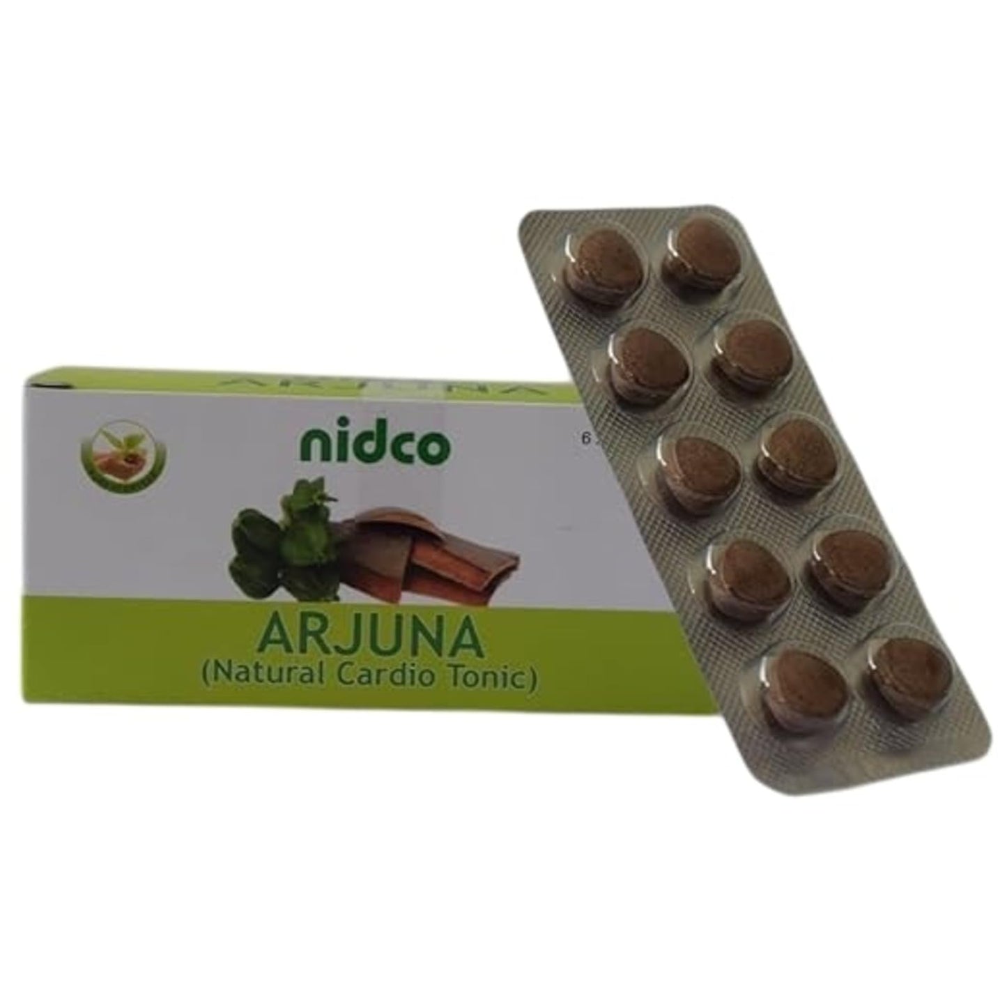 NIDCO Herbal Heritage Arjuna 60 Tablets | Promotes Heart Health | Healthy Metabolism Manages Cholesterol Level | Blood Pressure Support | 500mg/Serving (Pack of 1)
