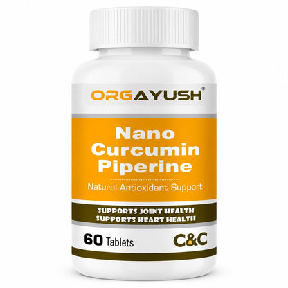 Nano Curcumin with Piperine Tablets – High Absorption Turmeric Extract Supplement for Joint Health, Heart Health, Immunity, Digestion & Skin Support (Pack of 1)