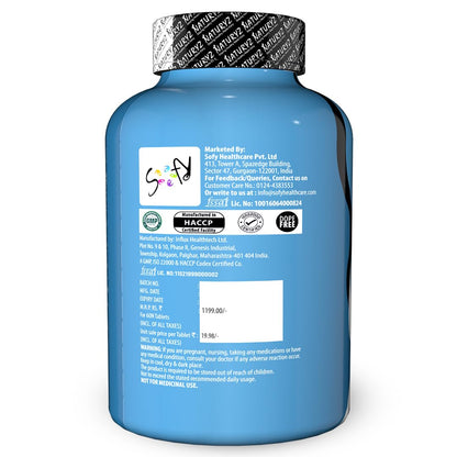 Naturyz Triple Strength ZMA Plus PM with Melatonin for Night Recovery & Muscle Strength Support Supplement with 450 mg Magnesium Aspartate, Tribulus, B6 & Black Pepper for Men - 60 Tablets