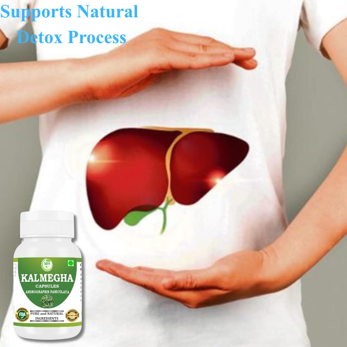 MORSAN HEALTHCARE | Kalmegha Capsules 500mg – 60 Count | 1 Pack | Vegetarian | Plant-Based | Herbal Supplement | No Artificial Additives | Gluten-Free | Organic |