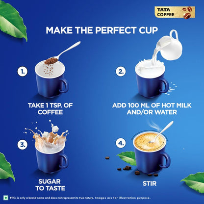 Tata Classic Instant Coffee, 200g Pouch, Chicory Mix With Strong Taste & Rich Aroma, With Flavour Locked Decoction Crystals