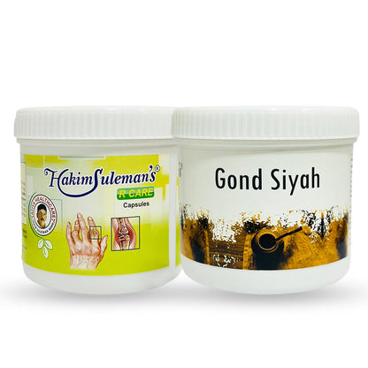 Hakim Suleman's R Care and Gond Siyah Raw Combo Pack | Daily Herbal Essentials | Convenient Wellness Duo