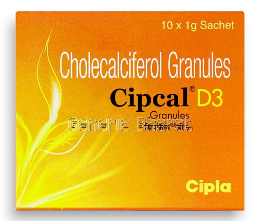 Cipcal D3 Cholecalciferol Granules- 10 Sachets- For Joint and Muscle Health