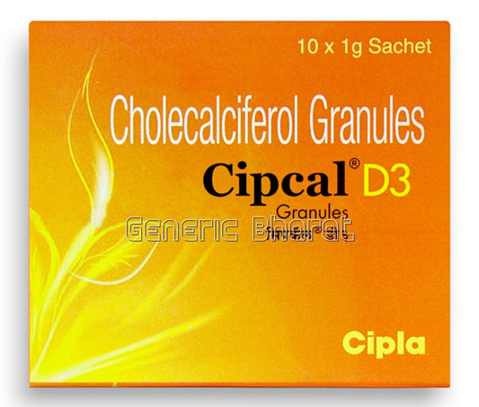 Cipcal D3 Cholecalciferol Granules- 10 Sachets- For Joint and Muscle Health