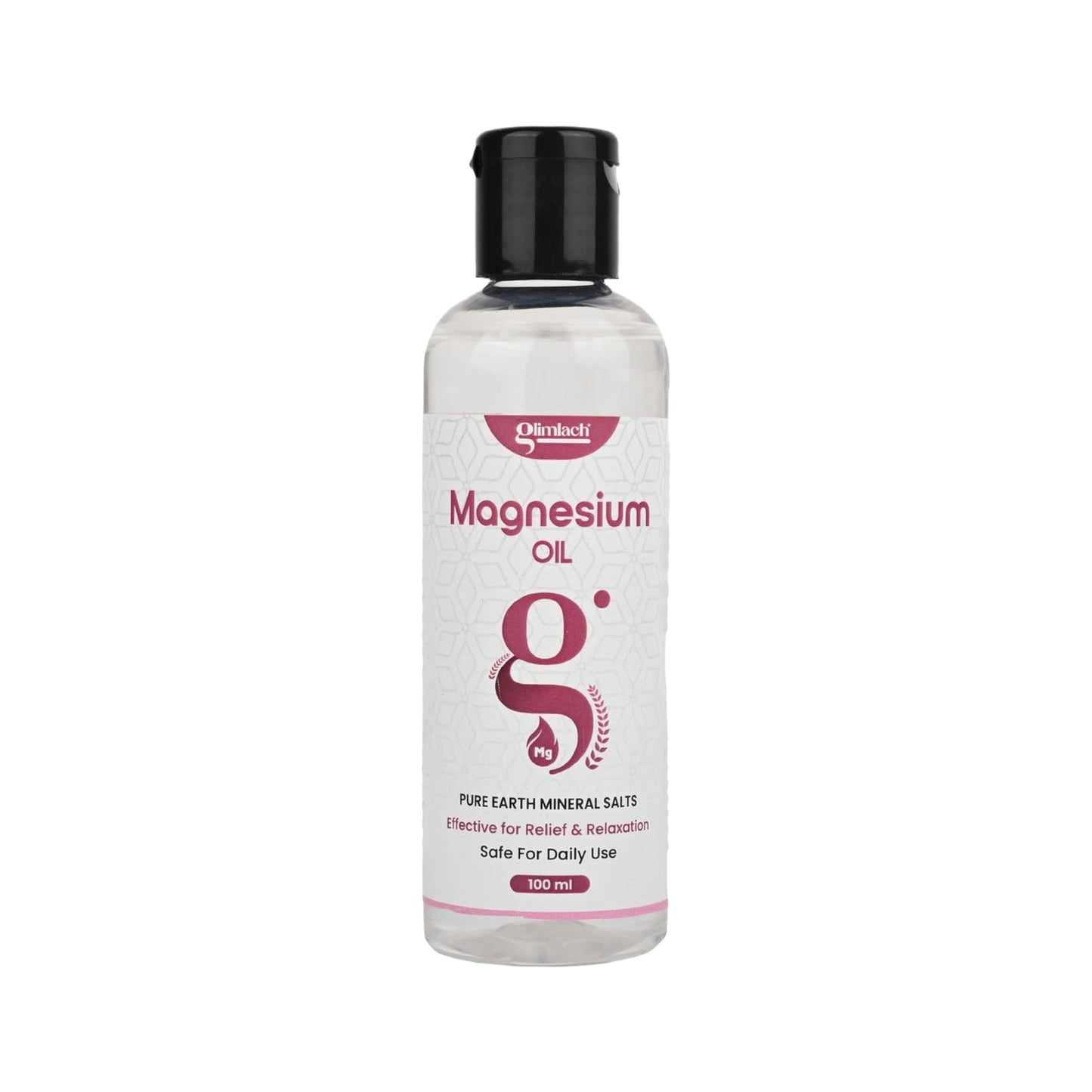 GLIMLACH Magnesium Oil for feet, Sleep Support, Pain Relief & Muscle Recovery | Suitable for Foot Massage and Body Use | Lightweight Formula for Daily Personal Care (100ml, Pack of 1)