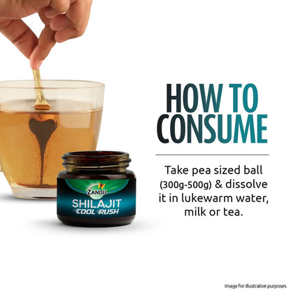 Zandu Shilajit Cool Rush Resin 10g: The 1st ever Himalayan Shilajit with heat balancing ingredients I All Season Energy | Boost Strength & Stamina | >70% Fulvic acid