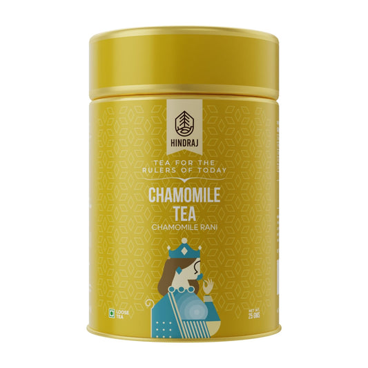 House of Hindraj Chamomile Rani Herbal Loose Tea 25 g Organic, Whole Chamomile Flowers, 100% Natural & Organic Ingredients, No Added Sugar Relaxing & Calming, Stress Relief