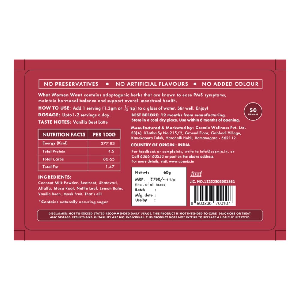 Cosmix What Women Want | For Women's Hormonal Health | Supports PCOS, C- image 3