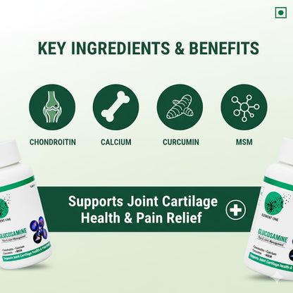 Element One Advanced Joint Support Formula Glucosamine with Chondroitin, Calcium, Curcumin, MSM for Pain & Joint Management, Joint Cartilage Health Support Vegetarian Tablet (60)