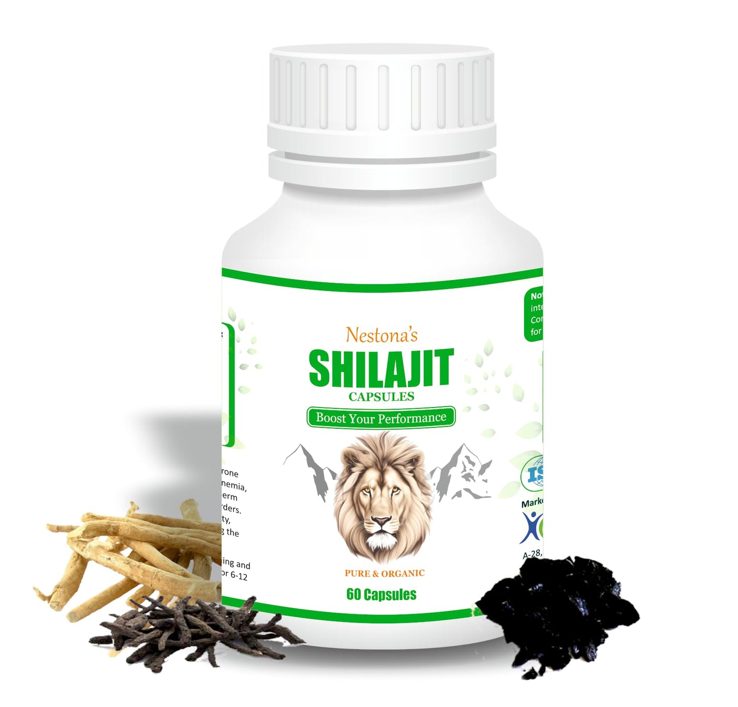 Nestona's SHILAJIT Capsules | Boost Your Performance | Pure and Natural | 100% Organic | Himalayan Shilajit | (60 Capsules)