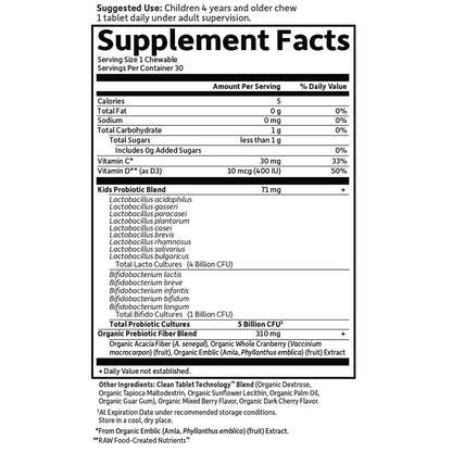 Garden of Life Probiotic Chewable Dr. Formulated Organic Kids+ Suppleme- image 4