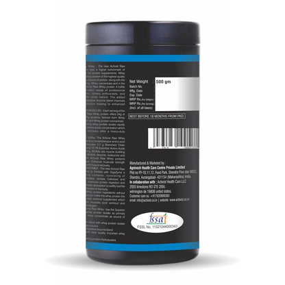 Activist Raw Whey Protein Concentrate Powder With Digestive Enzymes Protein Powder Supplement (Chocolate Flavour) (500g)