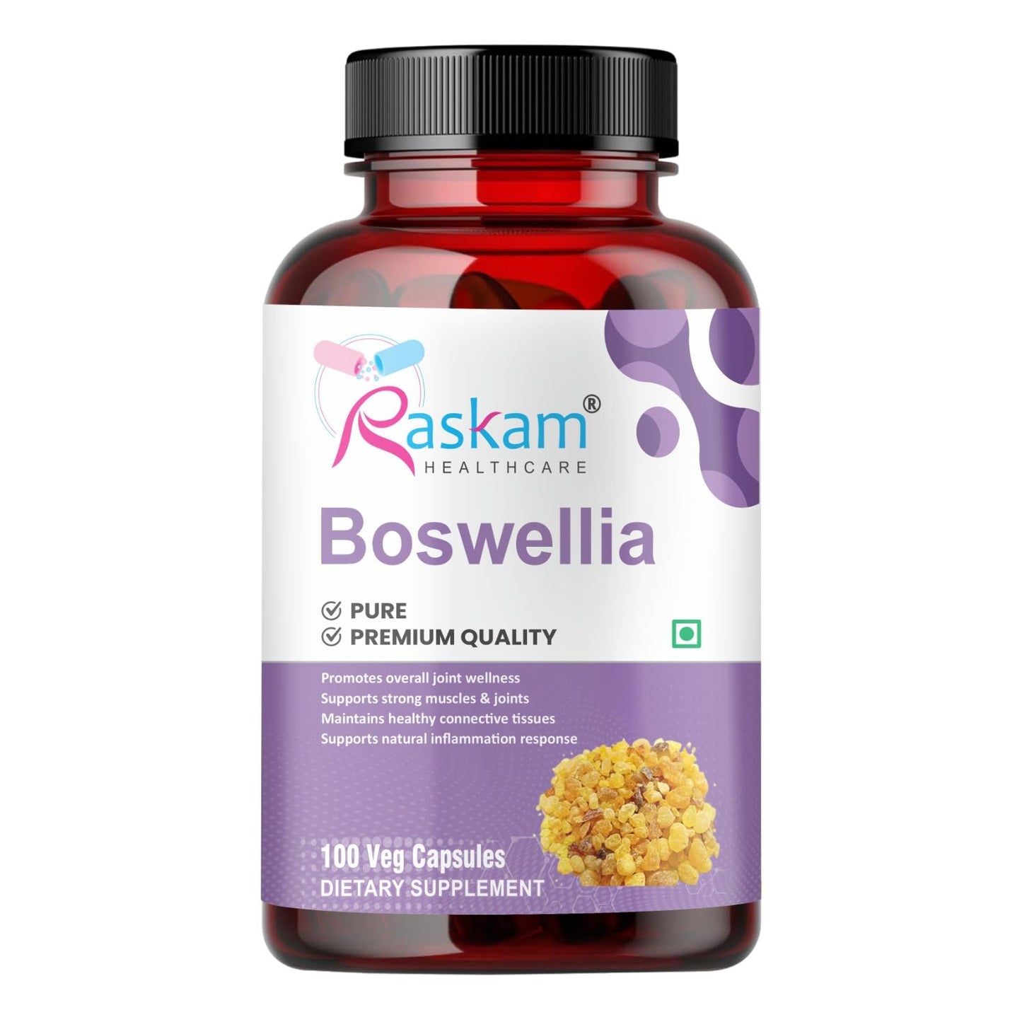 RASKAM BOSWELLIA Serrata Extract - 120 Vegetable Capsules