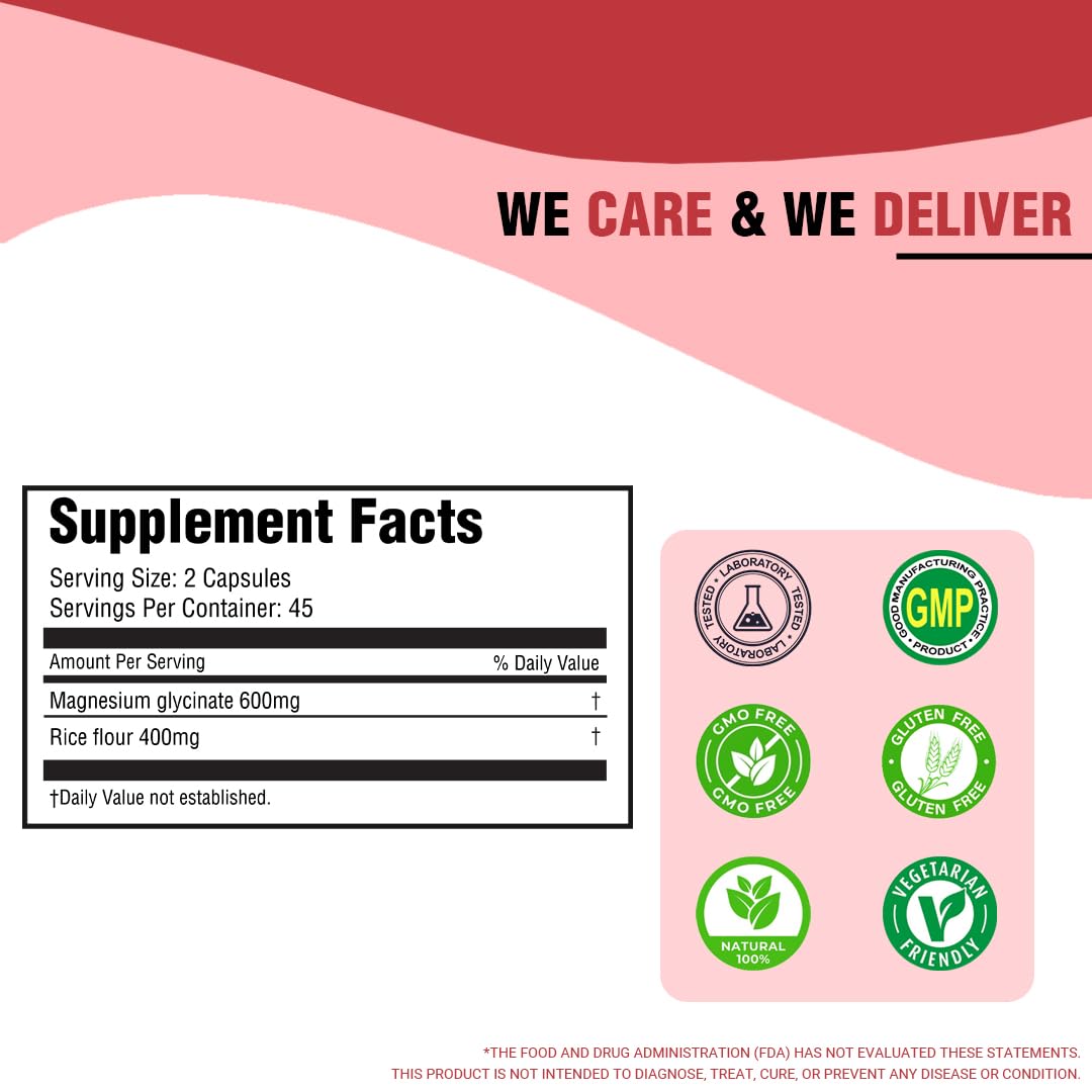 iMeMyself Magnesium Glycinate Capsules – 90 Count | Dietary Supplement for Stomach Comfort & Daily Wellness