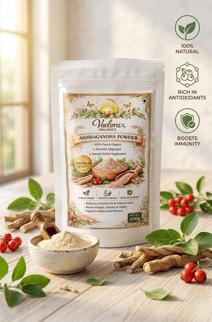 Ashwagandha Powder 200g – 100% Pure & Natural Asgandh Root Powder – Supports Stress Relief, Energy, Stamina & Immunity – Herbal Ayurvedic Supplement
