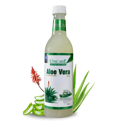 Unicare Aloe Vera Juice | Natural Detox Drink for Digestion & Liver Support | Boosts Immunity & Energy | Supports Skin & Hair Health | No Added Sugar, No Chemicals | 500ml (500 ml (Pack of 1))