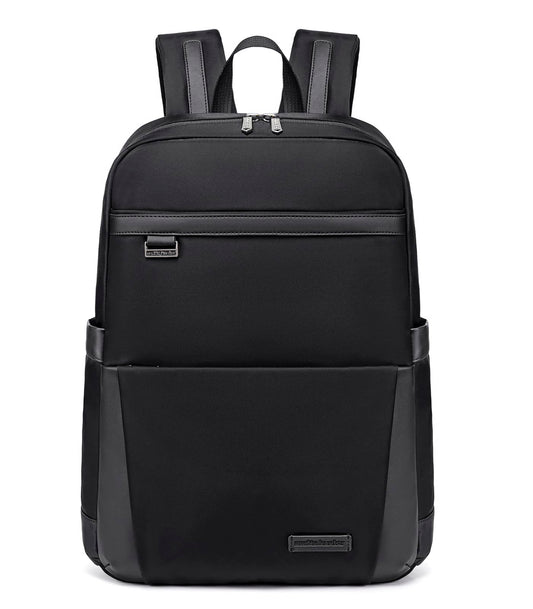 Arctic Hunter Slim Laptop Backpack for Men Women 16L Nylon Water Repellent Lightweight Multiple Pockets Daily Backpack with Metal Buckle for Daily Office College (Black)