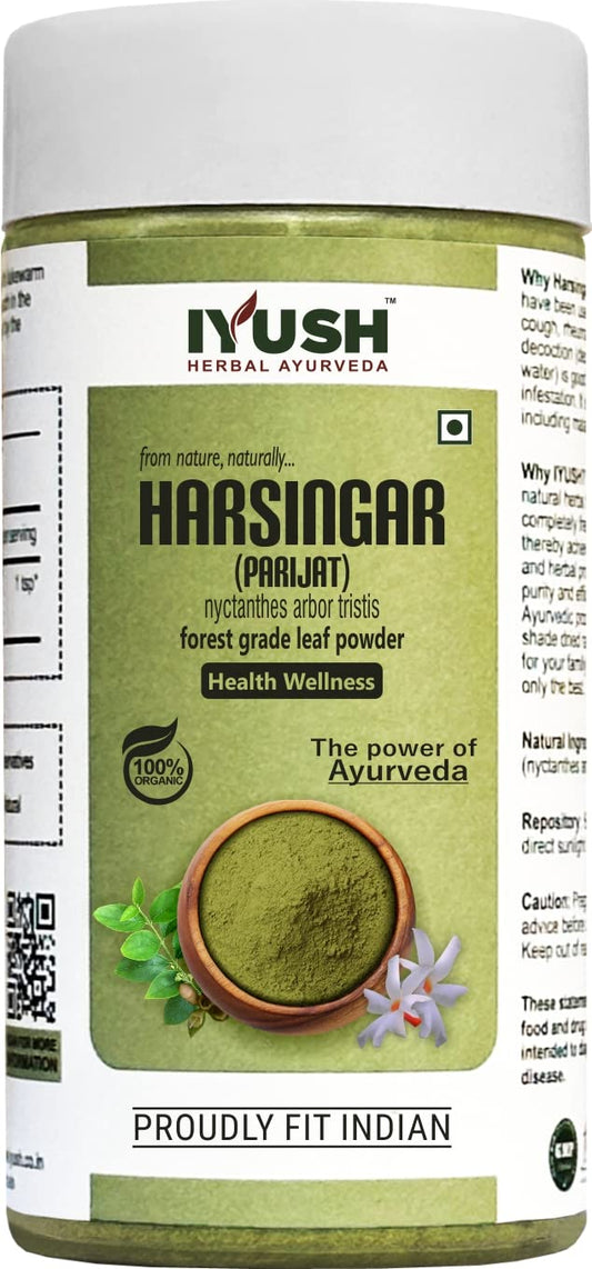 IYUSH Herbal Ayurveda Parijat Leaves Powder – 250gm | Harsingar Leaves Powder |