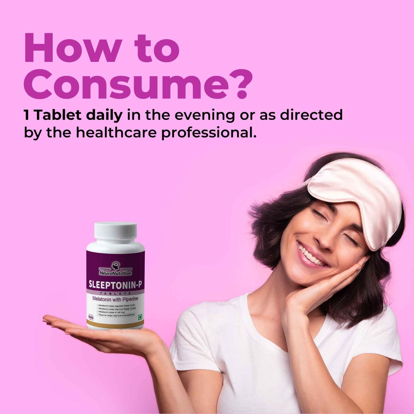NeuroNutrition Oxford Expert's BUY1GET1 FREE TODAY ONLY DEAL SLEEP KIT SLEEPTONIN-P Melatonin 3mg With Sleep Assessment & Knowledge Kit, Sleeping pills, Sleeping tablets (Developed Formula by Oxford University Sleep Medicine Expert) (Pack of 60 Tablets)