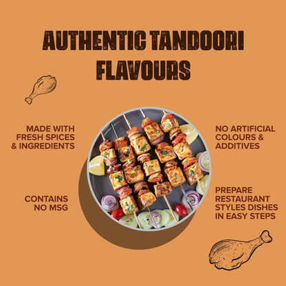 Masalejar Tandoori Marinade Masala 100g – Ready-to-Cook Veg Tikka & BBQ Spice Mix for Paneer, Mushroom, Veg Starters & Curries