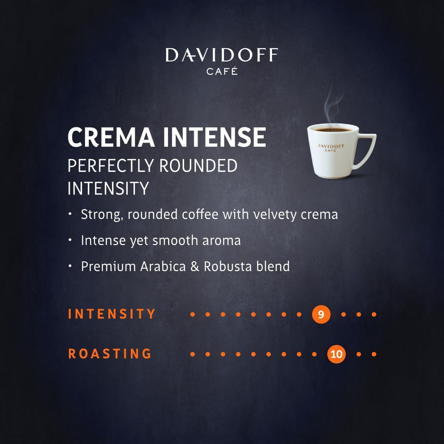 Davidoff Crema Intense Instant Coffee, 100% Arabica, Smooth & Rounded, 90g (From Germany)