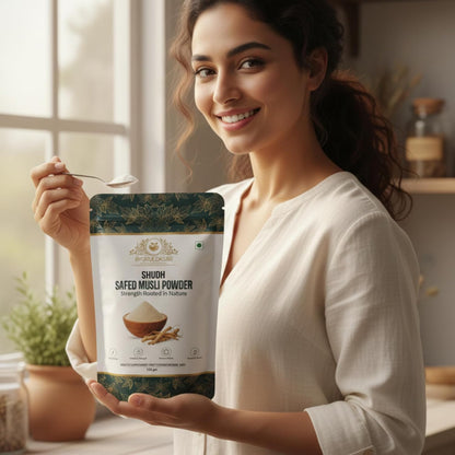 AYURVEDASAR Safed Musli Root Powder 100g | Pure & Natural Herbal Supplement for Strength, Stamina & Vitality (Pack of 2)