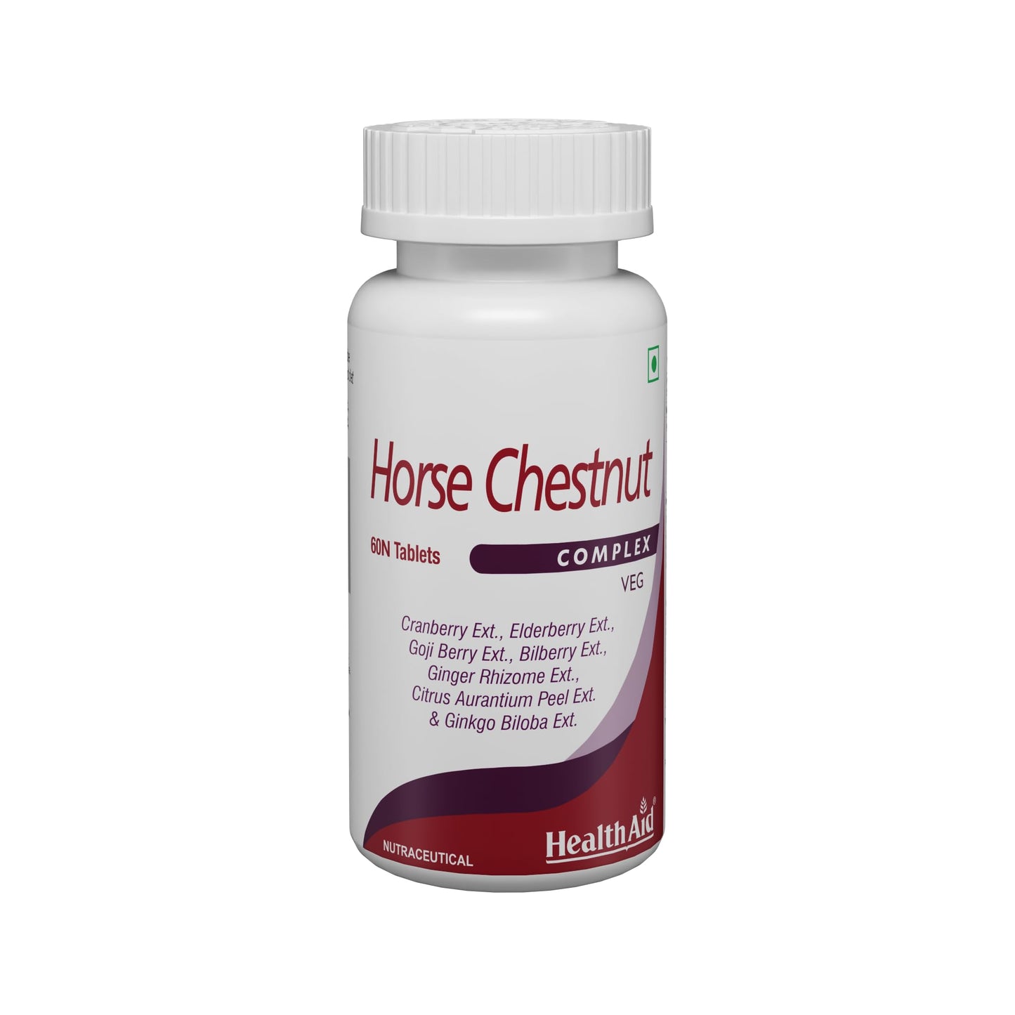 HealthAid Horse Chestnut Complex 60 Veg Tablets| Supports Vascular Health, Varicose Veins, Hemorrhoids, Restless Legs & Healthy Circulation | Discomfort Relief with Herbal Extracts | For Men & Women
