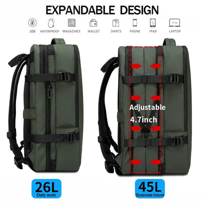 Red Lemon Titan Ultrafit Plus Bange Series 15.6-Inch Laptop Backpacks for Men and Women 45L Outdoor and Camping 3In1 Office Bags,Travelling,Backpack (with Bottle Holder), Green