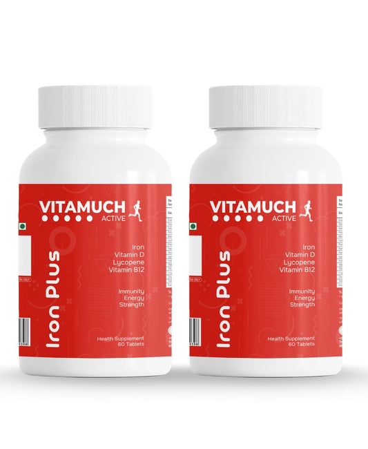 Multivitamin Tablets | Ferrous Fumarate, Folic Acid, Lycopene, B12, D2, Zinc | Increases Hemoglobin, Energy & Immunity | 120 Days Pack (120 Veg Tablets)
