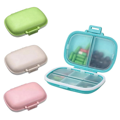 TRADERZONE Travel Pill Organizer 8 Compartments Portable Pill Box Small Daily Pill Case Medicine Vitamin Container for Pocket Purse 8 Compartments Portable Pill Case Hold Vitamins, Cod Liver