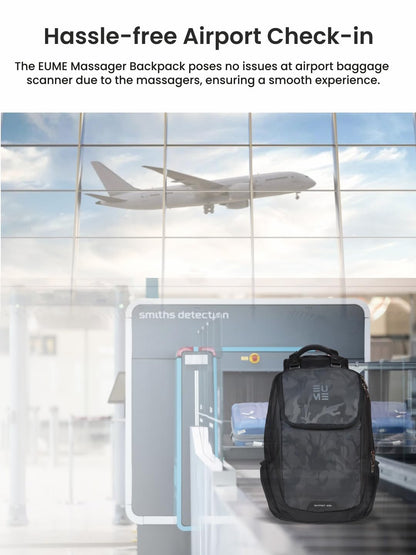 EUME Barret - 29L Premium Laptop Bag for Men, Camouflage Grey | Massager Laptop Backpack Bag with Built in Patent Massager Technology | 15.6 Inch Laptop Compartment | Business, Travel and Office Bag