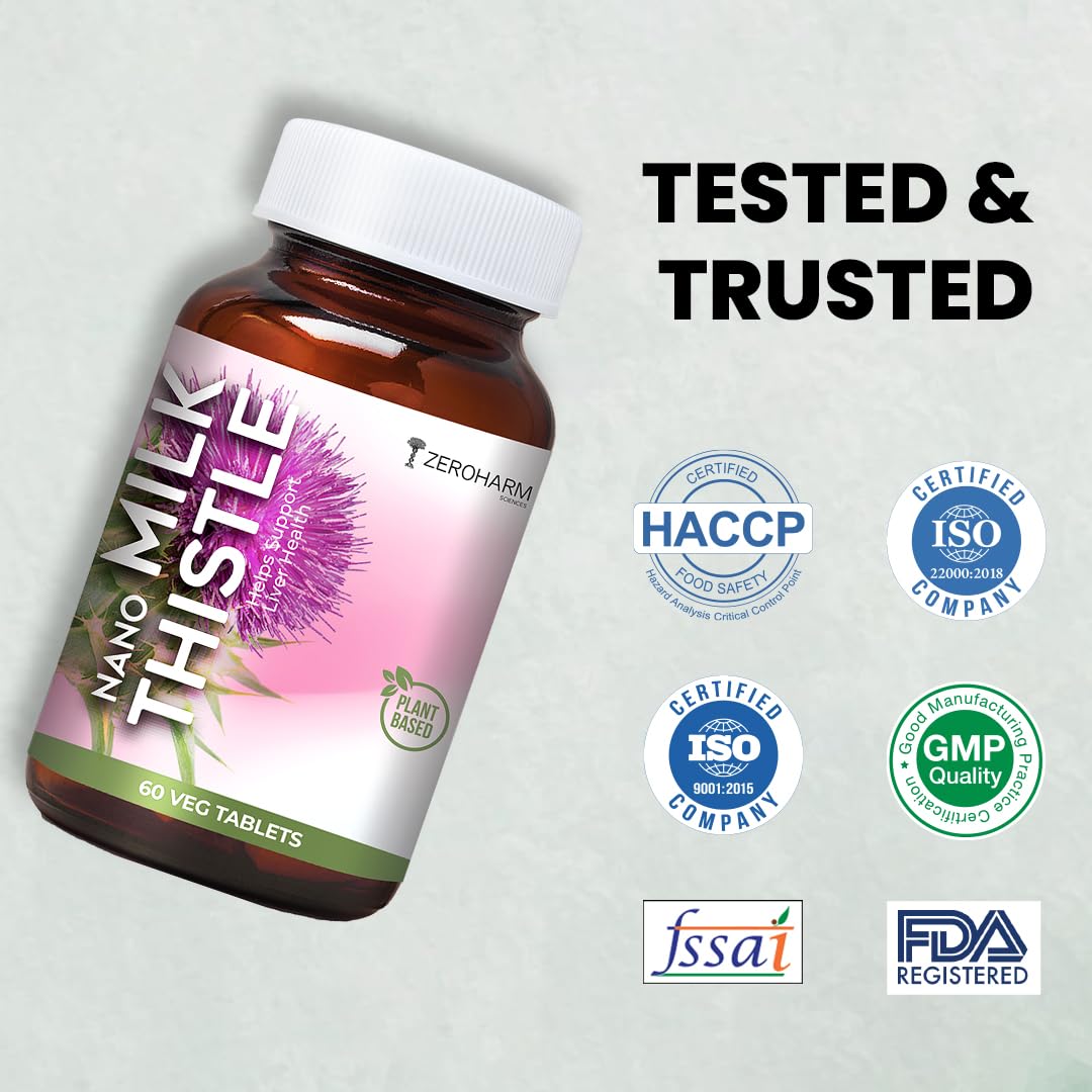 ZEROHARM Nano Milk Thistle - 800 mg with 80% Silymarin Extract (30:1) -- image 3