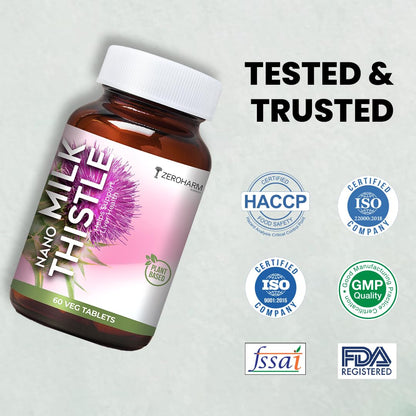 ZEROHARM Nano Milk Thistle - 800 mg with 80% Silymarin Extract (30:1) -- image 3