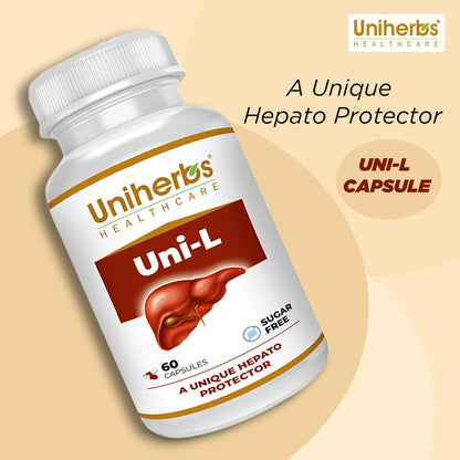 Uniherbs Uni-L Liver Detox Supplement For Men And Women For Healthy Liver | Helps In Cleanse Liver, Natural Protection Against Fatty Liver(60 Capsule) (1)