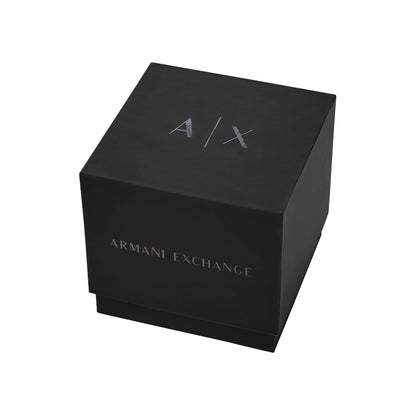 Armani Exchange Leather Analog Black Dial Men Watch-Ax2745, Black Band