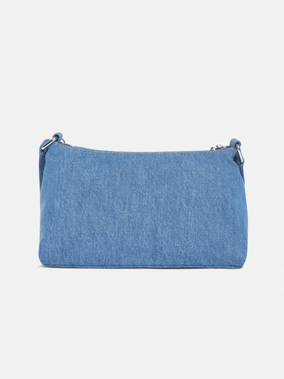 Tommy Hilfiger Logo Blue Cotton Sling Bag