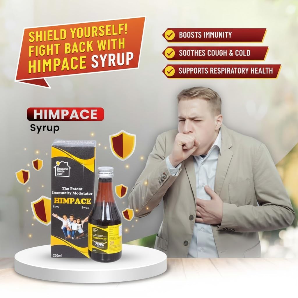 Himanshi Healthcare Himpace Ayurvedic Immunity Syrup, Herbal Immunity Booster Tonic – 200ml – Men & Women