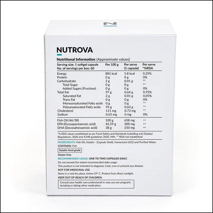 NUTROVA Fish Oil 84 Omega-3 High Purity, Heavy Metal Tested, Small Ente- image 7