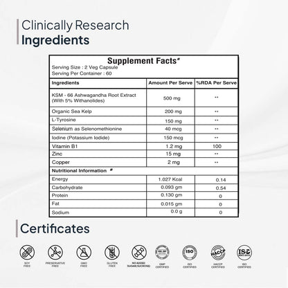 Miduty Triple Thyroid Care Supplement - Rapid Action Formula | KSM-66 A- image 8
