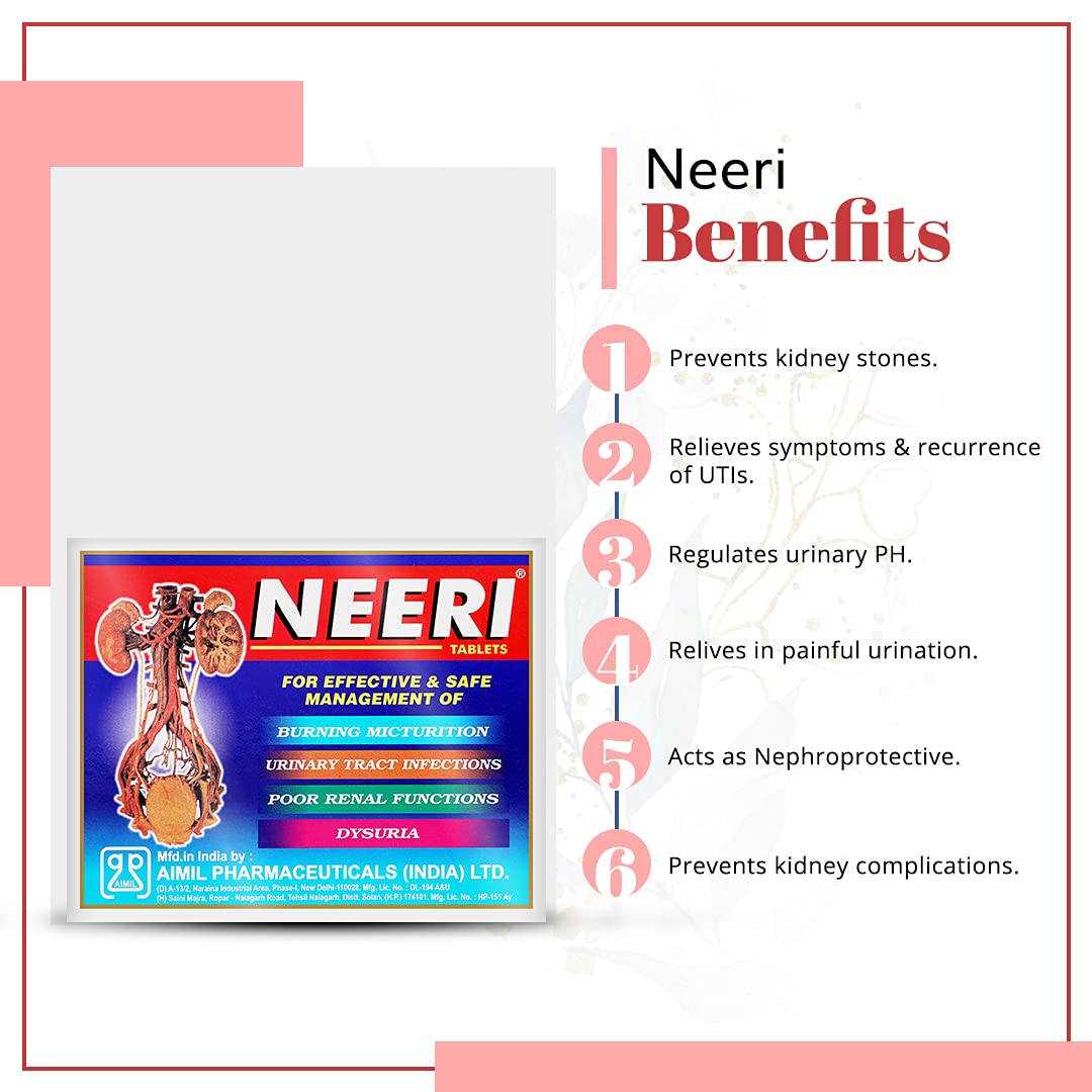 AIMIL NEERI Tablet | Useful in Urinary Tract Infections (UTI) | 30 Tabl- image 3