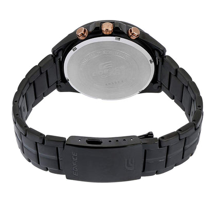 Casio EDifice EFR-556DC-1AVUDF Black Analog Dial Black Stainless Steel Band Men's Watch Chronograph 100M Water Resistant EX493