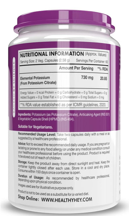 HealthyHey Nutrition Magnesium Glycinate 120 & Potassium citrate 120 capsules